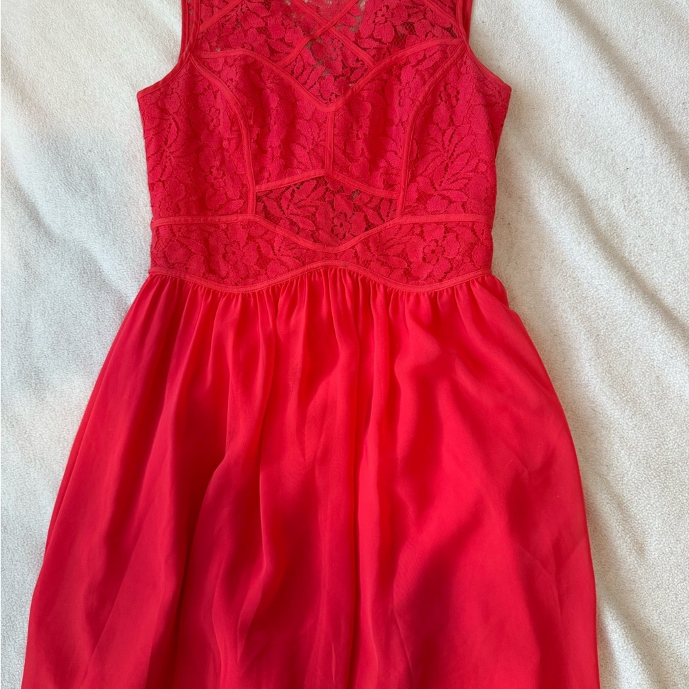BCBGeneration pink Lace Formal Dress